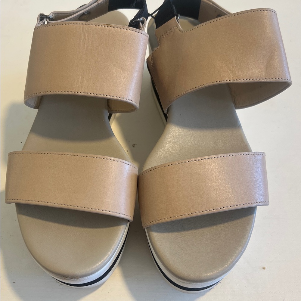 Via Spiga Tan and Black Platform Sandals - Picture 3 of 7